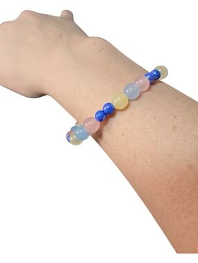 Morganite Crystal Bracelet • Chinese Beads • Love & Calming Energy 02